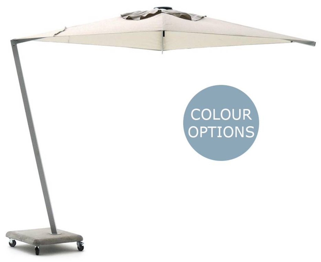 2.1m Square Patio Umbrella (Parashade) Colour Canopy Cantilever